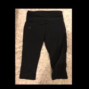 Black Womens Capri Under Armor Leggings Spandex